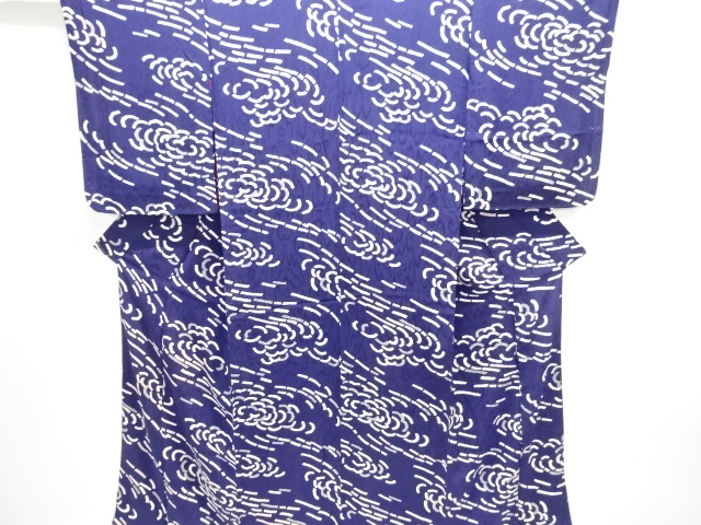 JAPANESE KIMONO / ANTIQUE KIMONO / TAISHO ROMAN STYLE / MON KINSHA / ROUGH WAVE